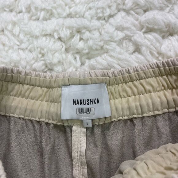 Nanushka Vegan Leather Yolie Long Shorts - Picture 3 of 8